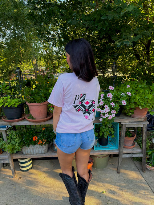 Aztec pink t-shirt