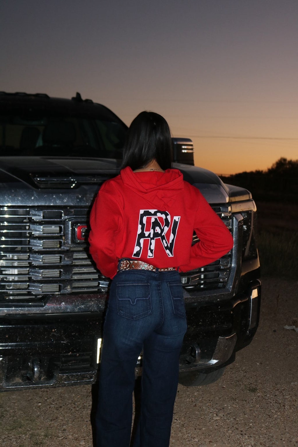 Red Cow Print Hooide