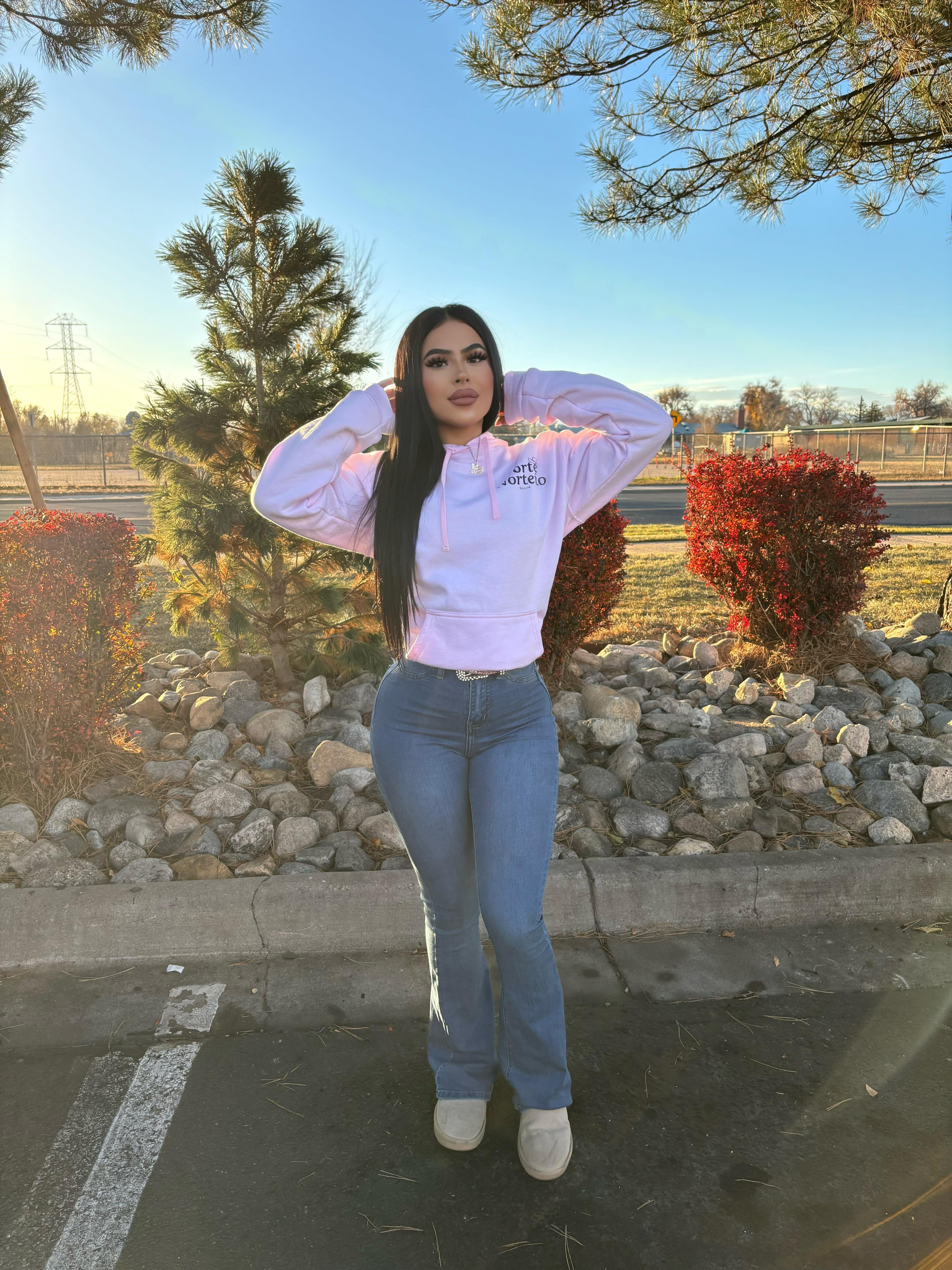 Pink Cow Print hoodie