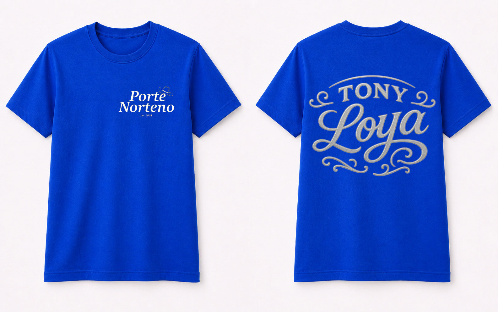 Tony loya royal blue shirt